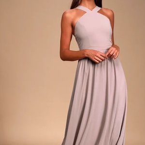 Lulu's Taupe Maxi Dress